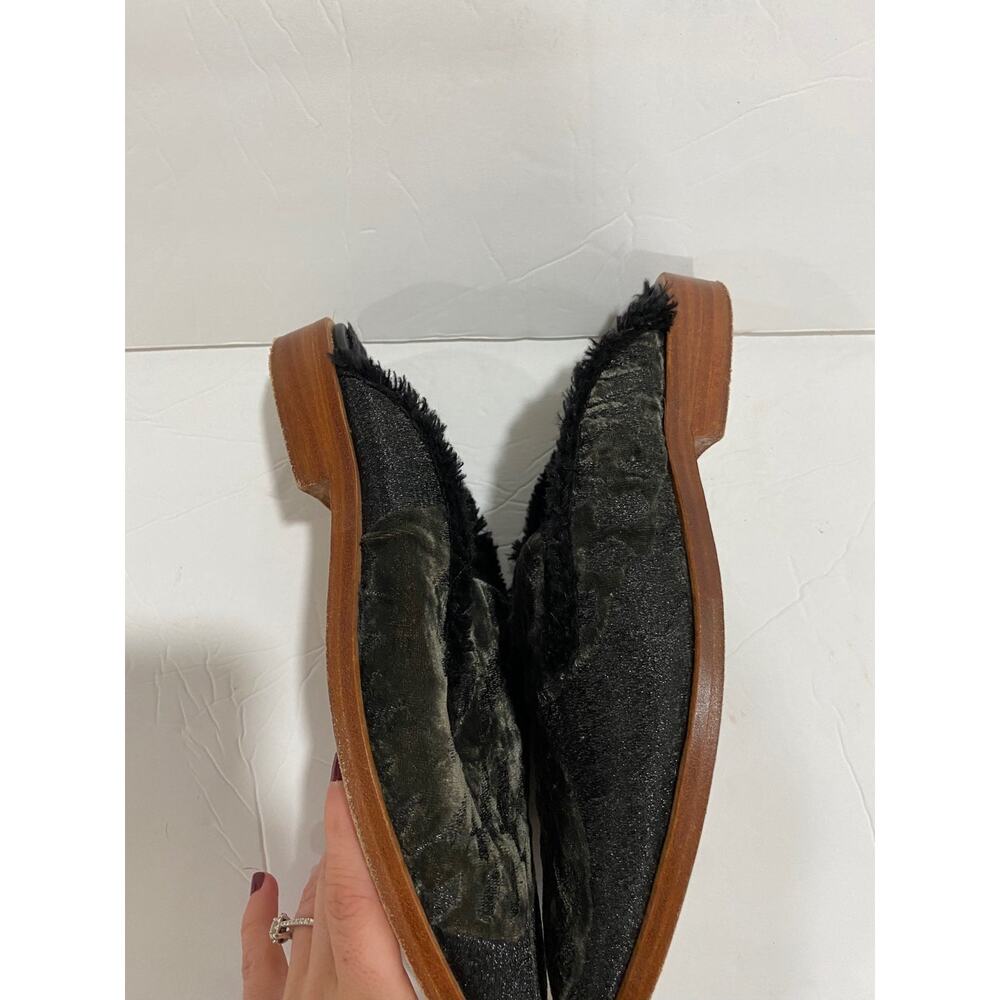 Free People Womens Faux Shearling Lined Slip On Loafers Mules Black Size 38 8 - Picture 3 of 6